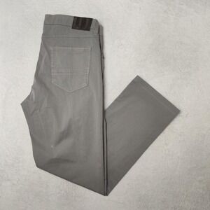 Corneliani Pants Mens 34x30 Gray Chino Slim 5 Pocket Cotton Spandex Dress Italy